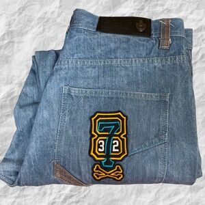 Eight 732 Mens Relaxed Jeans Size 38x34(36x33) Heavy Denim Urban Streetwear